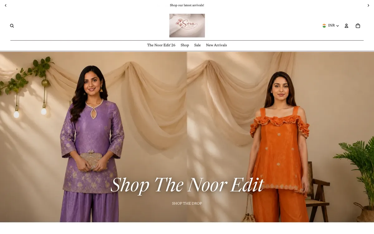 Sora The Label website